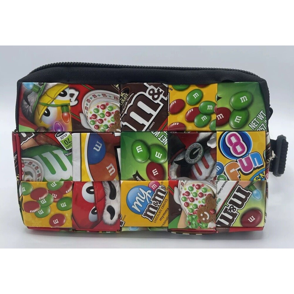 Mitz M & M Candy Wrapper Fanny Pack Handbag Purse Adjustable Buckle 8.5”x5”x2”